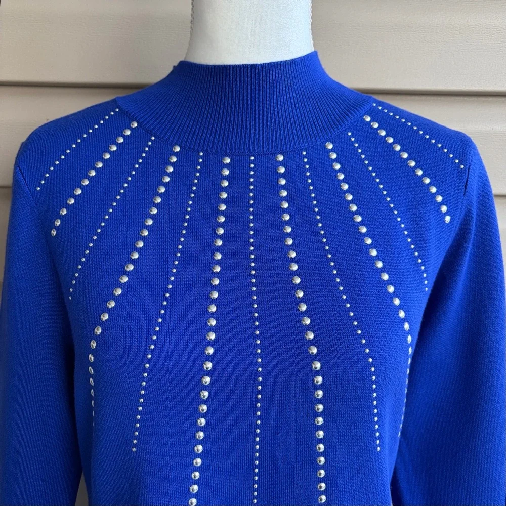 •Hailey Lyn• Sweater Knit Embellished Dress - Size XLP - Picture 3 of 8